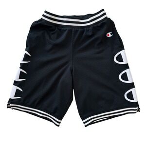 Champion Small 10 in Black Men's Lined Athletic‎ Rec Mesh Basketball Shorts